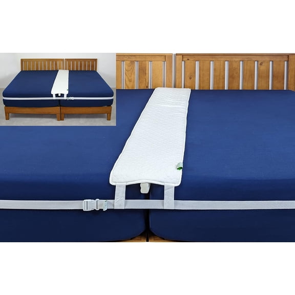 12 x 78 Inch Bed Bridge / XL to Converter Kit - Bed Gap Filler for Combining Mattresses and Securing in . Maker Mattress Extender - Pad & Strap Combo - Fit