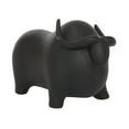 thumbnail image 1 of 12" x 8" Black Ceramic Bull Sculpture, by DecMode, 1 of 8