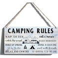 12 x 8 Inch Camping Rules RV Wall Decor Sign - Camper/Campsite/Lake ...