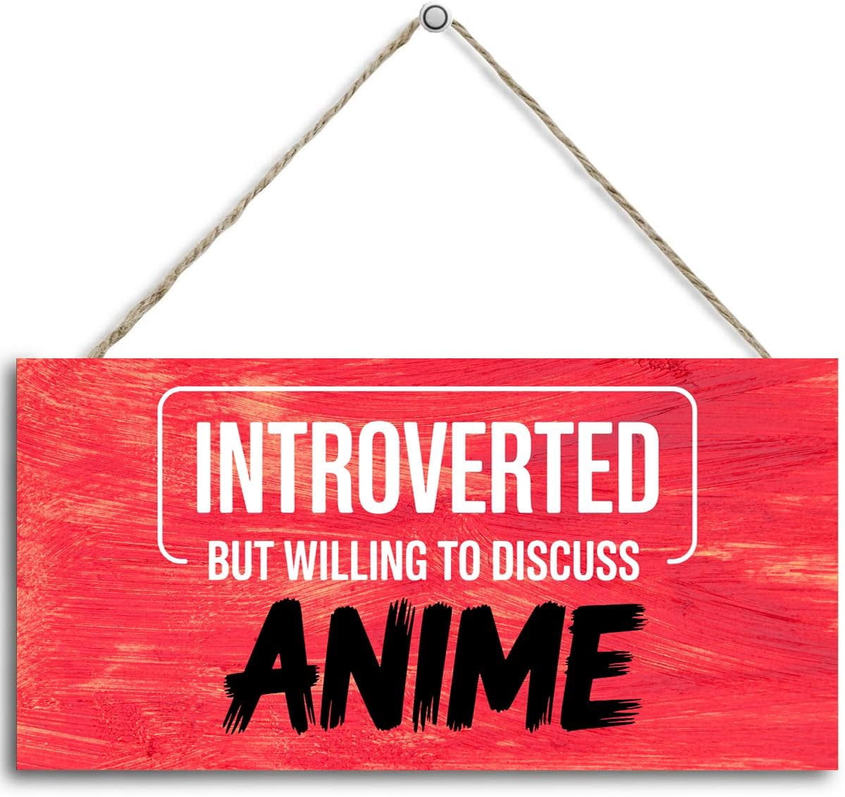 12 x 8 Inch Introverted Anime Lover Rustic Sign - 12 x 8 Inch Wooden ...