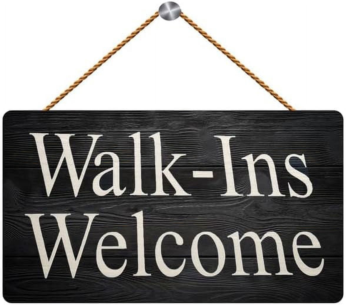 Rustic Walk In Pantry 12 x 8 Inch Rustic Wooden Door Hanger, Walk-Ins Welcome design, wall ...