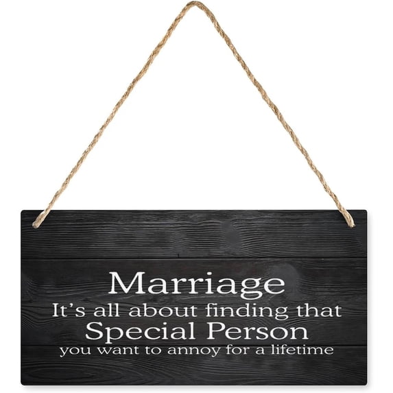 12 x 8 Inch Wooden Oak Plaque, marriage themed design, hanging decor ...