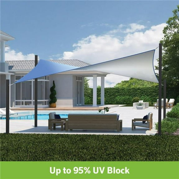 12 x 8 ft. Dual Shade Rectangle Sail Kit, Santorini