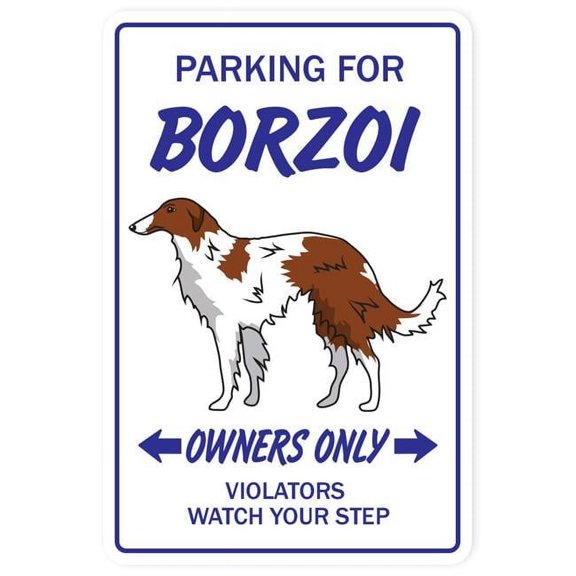 12 x 8 in. Novelty Sign - Borzoi