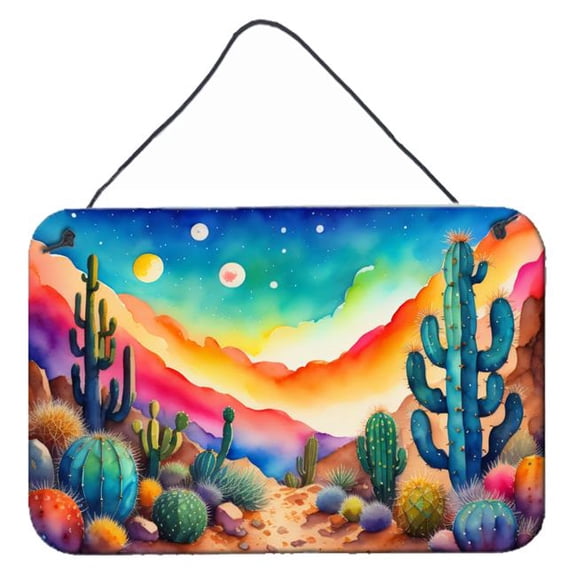 12 x 8 in. Unisex Cactus in Color Wall or Door Hanging Prints