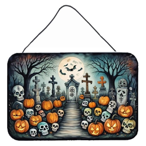 12 x 8 in. Unisex Calaveras Sugar Skulls Spooky Halloween Wall or Door Hanging Prints