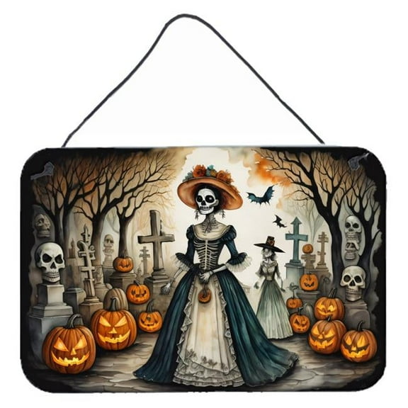 12 x 8 in. Unisex La Catrina Skeleton Spooky Halloween Wall or Door Hanging Prints