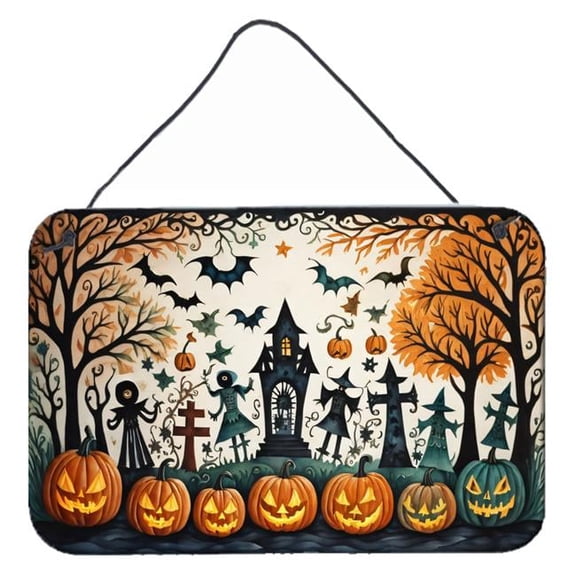12 x 8 in. Unisex Papel Picado Skeletons Spooky Halloween Wall or Door Hanging Prints