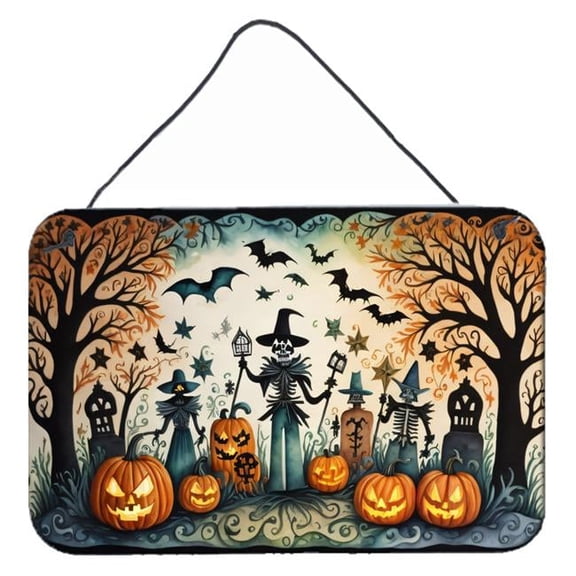 12 x 8 in. Unisex Papel Picado Skeletons Spooky Halloween Wall or Door Hanging Prints