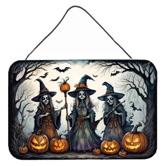 12 x 8 in. Unisex Witches Spooky Halloween Wall or Door Hanging Prints
