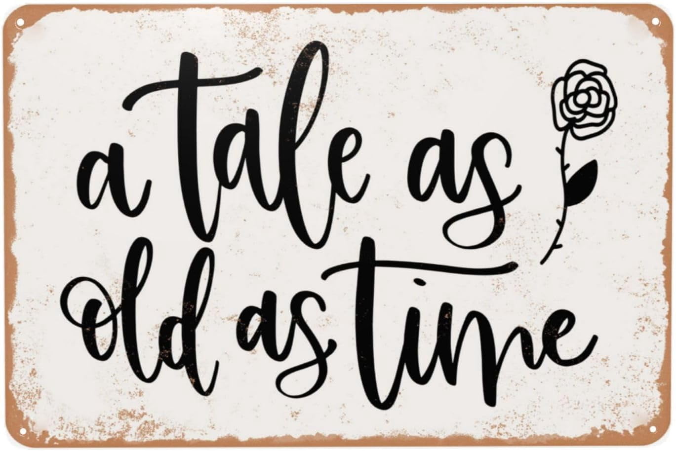 12 x 8 inch Tale As Old As Time Vintage Metal Sign, Poster Tin Signs ...