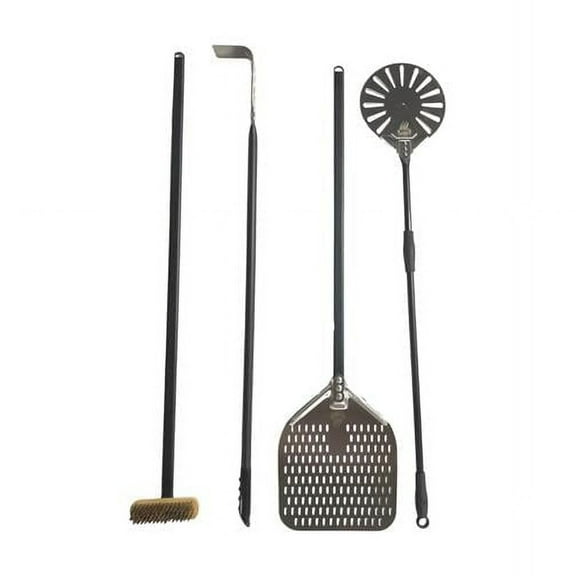 12 x 8 x 16 in. Mini Wood Fired Pizza Oven Utensil Kit - 4 Piece