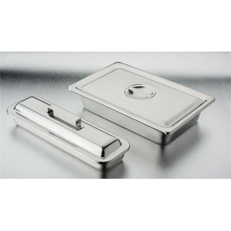 12 x 8 x 2 in. Stainless Steel Instrument Tray with Strap Handle