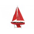 thumbnail image 1 of 12 x 8 x 2 in. Wooden Decorative Sailboat Model with Ruby Compass, 1 of 1