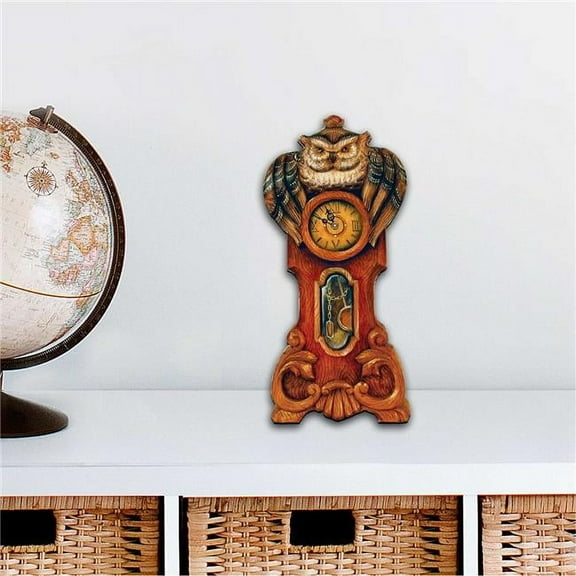 12 x 9 in. Owl Clock Halloween Outdoor Decor Large Ornaments