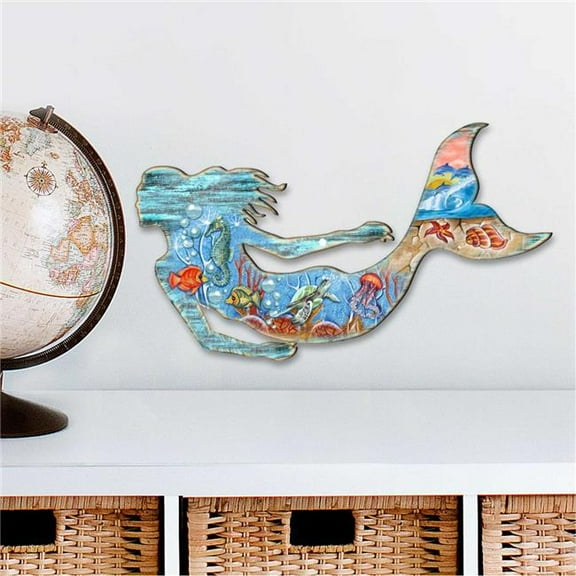 12 x 9 in. Rustic Mermaid Coastal Outdoor Decor Large Ornaments