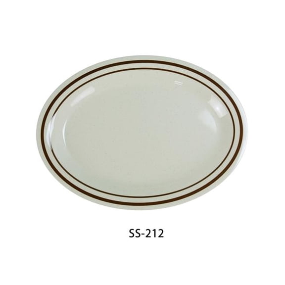 12 x 9 in. Sesame Oval Platter - Pack of 12
