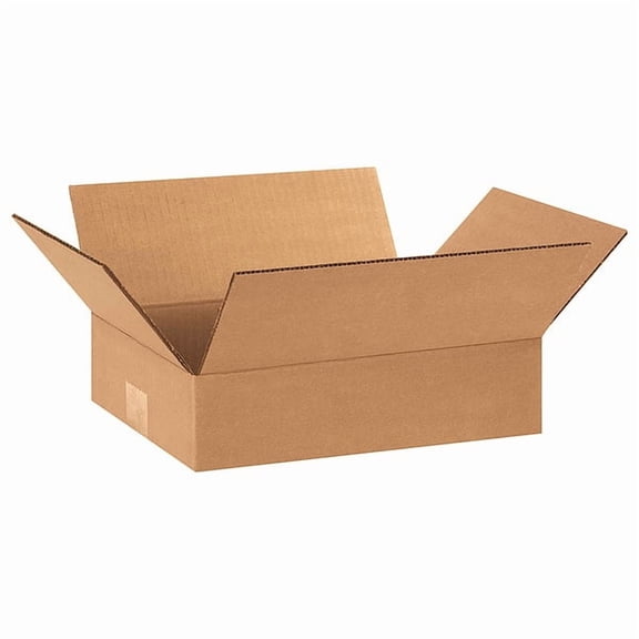 Office Depot® Brand Flat Boxes, 12" x 9" x 3", Kraft, Pack Of 25