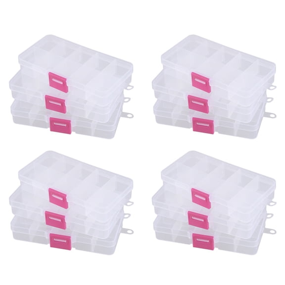 12 x Electronic Component Storage Box-Clear