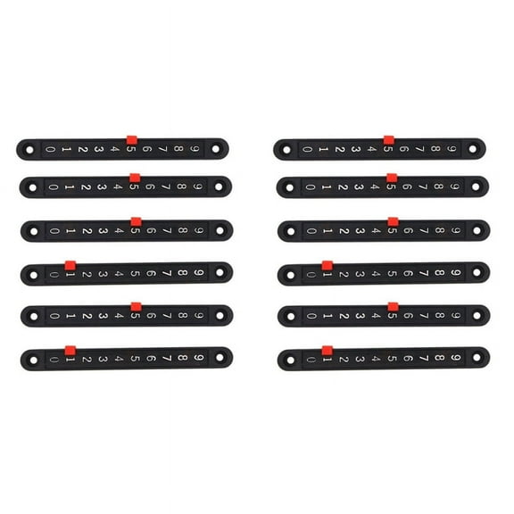 12Pcs Soccer Tabletop Scoreboard Mini Snooker Score Board Scorer Pointers and Number Strip Table Games Counter