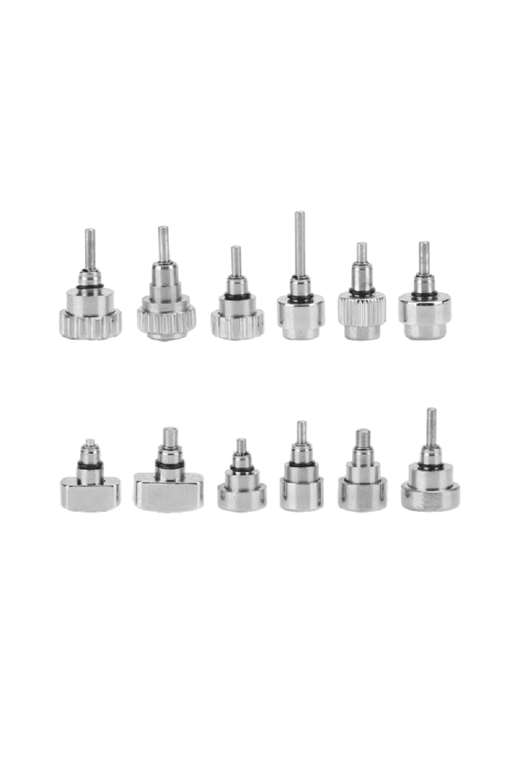 12 x Stainless Steel Watch Push Press Button Assortment Watchmaker Repair