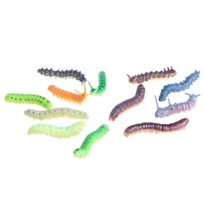 12 x Worm Realistic Fake1nsectEducational Trick Toy Plastic