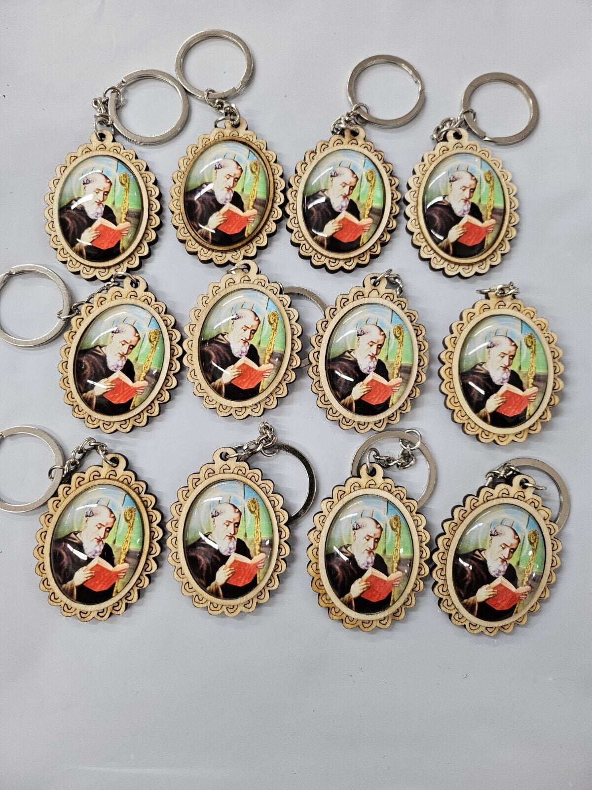 St. Benedict Medal Keychain - Gold-Tone Metal With Antique Finish, Catholic Gift For First Communion, Confirmation, Graduation