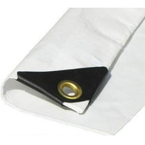 12'x12' 12 mil White Tarp Extra Heavy Duty 3 Ply Reinforced Canopy 6 oz 3 Layer (Finished Size 11’.6 x 11’.6)