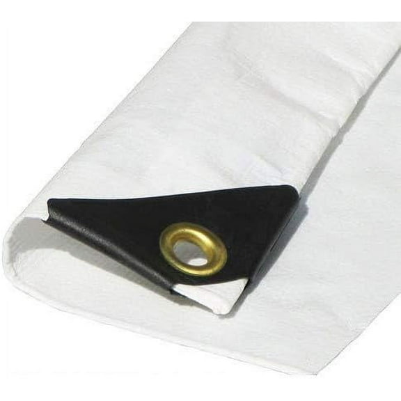 12'x12' 12 mil White Tarp Extra Heavy Duty 3 Ply Reinforced Canopy 6 oz 3 Layer (Finished Size 11’.6 x 11’.6)