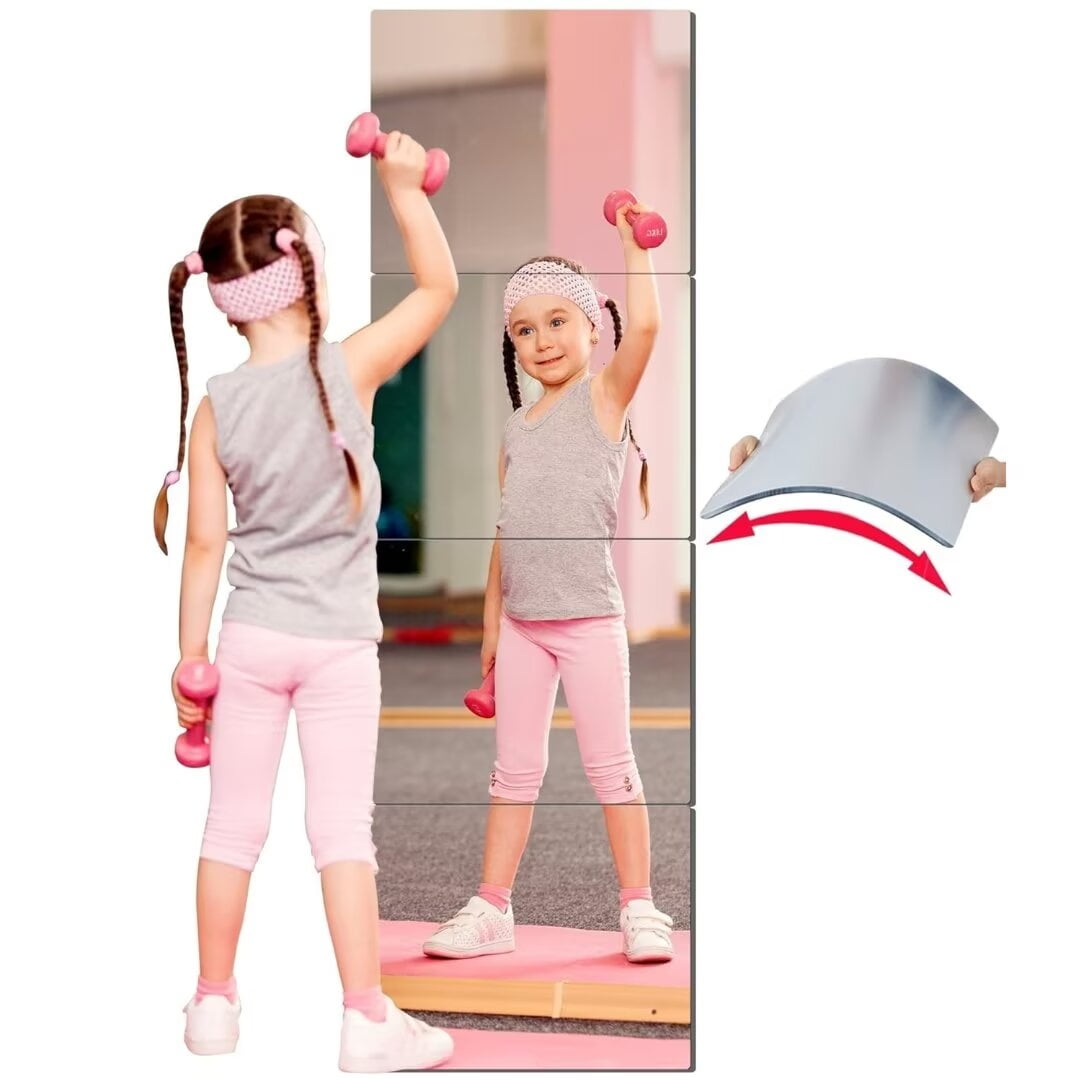 12”x12” Adhesive Mirror Stickers for Walls Reflective Flexible Fake Mirror Sheets Peel and Stick Mirror Wallpaper Non-Glass Mirror Wall Stickers for Bedroom Door DIY Craft Dresser Cabinets A192