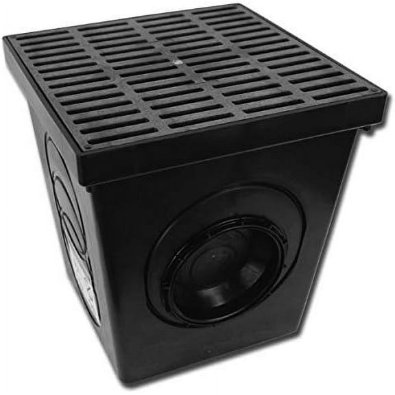 12"x12" Square Catch Basin Kit (Black Grate)