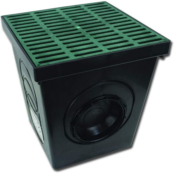 12"x12" Square Catch Basin Kit (Green Grate)