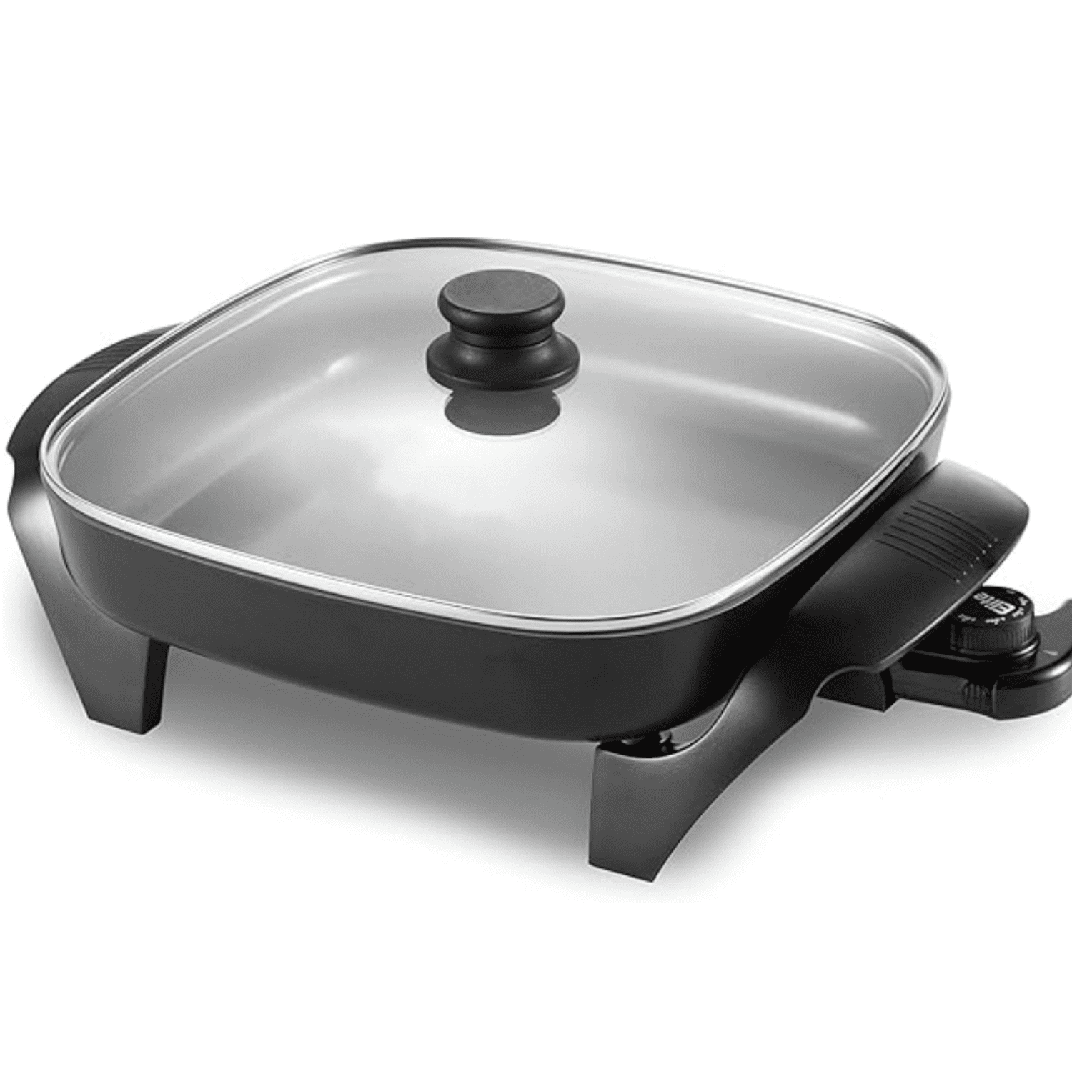 12"x12"x2.15” Ceramic Electric Skillet, Dishwasher Safe, Rapid Heat Up, 1200W, Dark Grey - Walmart.com