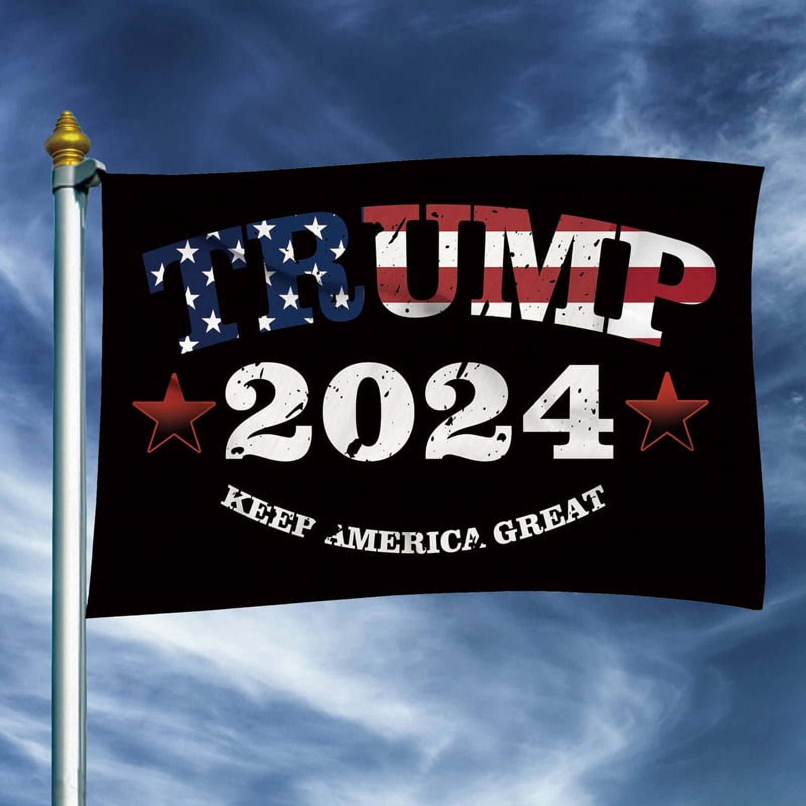 Trump Flag Trump 2024 "Save America Again" Flag - 3x5 Feet, Polyester, Made In USA Maga Cap