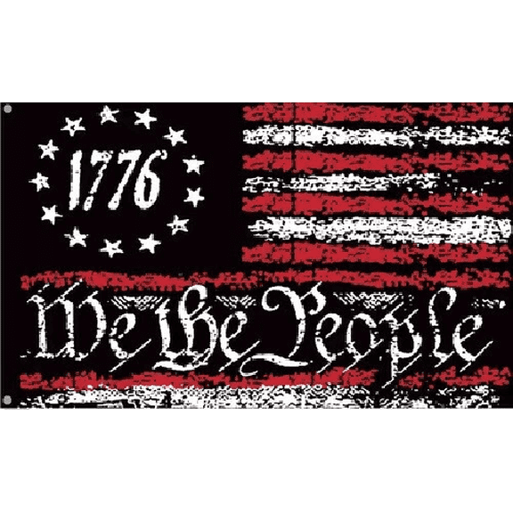 12"x18" "We The People" Distressed Style Flag - Historical Theme