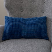 12x20 Soft Chenille Dot Throw Pillow | 8 Colors   Plush Textured Design | Cozy Modern Lumbar Accent | Insert Included