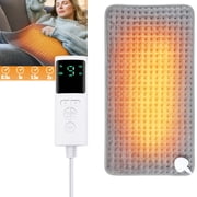 12"x24" Double Sided Heating Pad for Full Body Relief, 9 Heat Levels & Auto Shut Off,Heat Pad for Neck & Shoulders,Gray