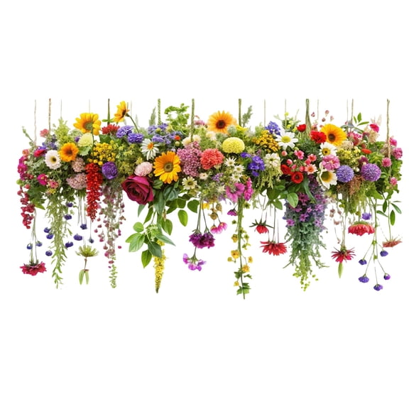 12"x24" Sunlight Colorful Static Glass Sticker – Retro Floral Vine Design, Double-Sided Window Decal for Home & Office Decor