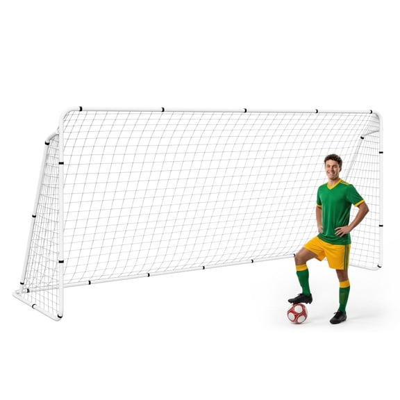 12'x6' Soccer Goal, Portable Football Net with Frame, Backyard Training & Outdoor Practice Goals for Adults & Kids, Easy Setup Tournament Equipment