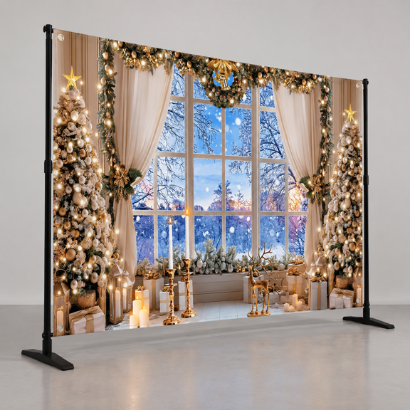 12'x8' Polyester Winter Window Photography Studio Background
