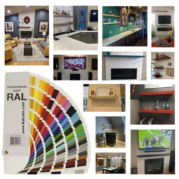 12"x8"x1.5" (cm.30.5x20x3.8) brushed stainless steel floating shelf