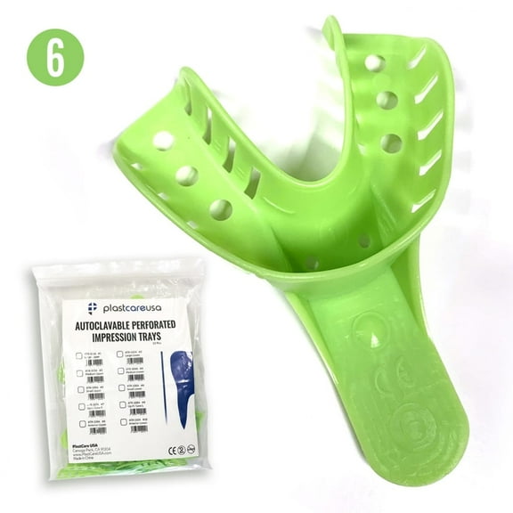 120 (10 Bags of 12) Autoclavable Dental Impression Trays Small Lower (# 6)
