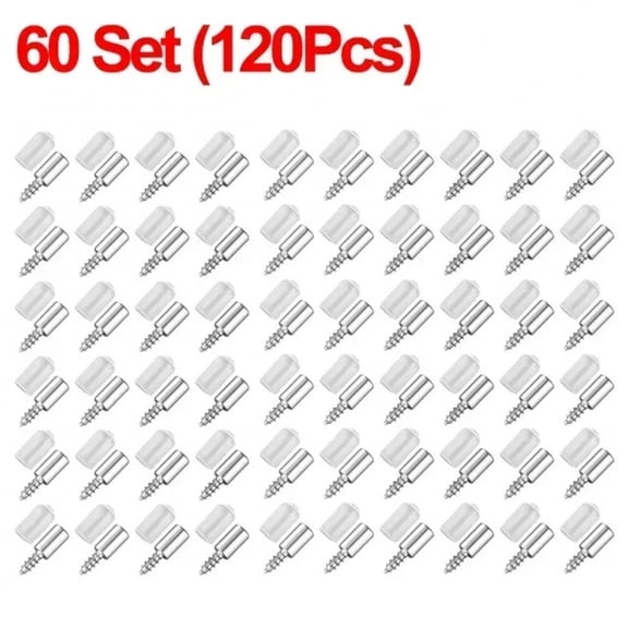 120/10PCS Self Tapping Screw Layer Plate Holder Wardrobe Septum Brackets Fixed Screws Shelf Support Pegs with Non-Slip Sleeves