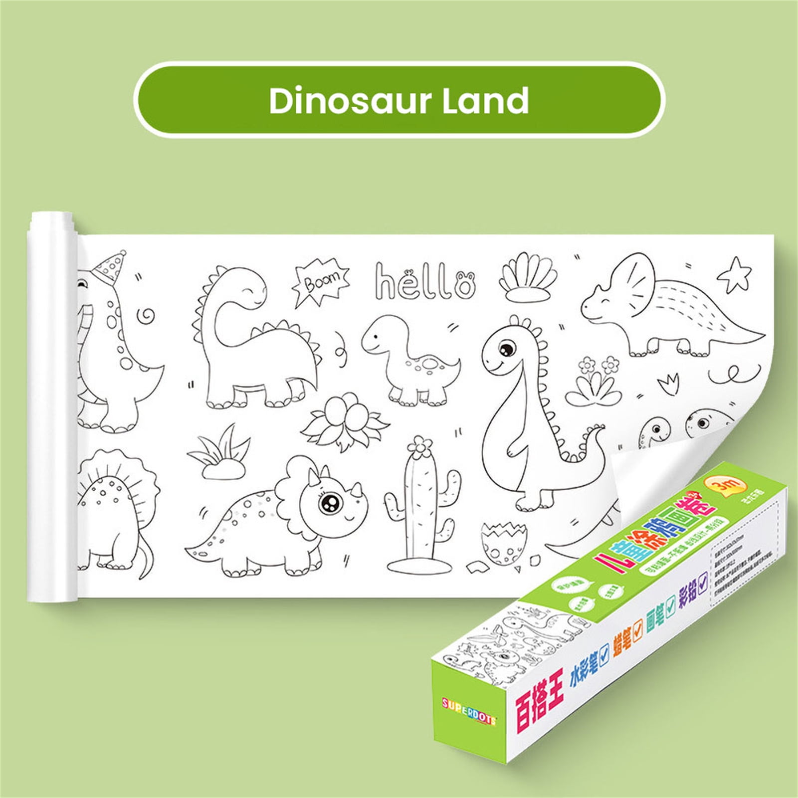 Children Coloring Paper Roll DIY Wall Sticky Color Filling Paper With  Realistic Patterns Kids Interactive Early Educational - AliExpress