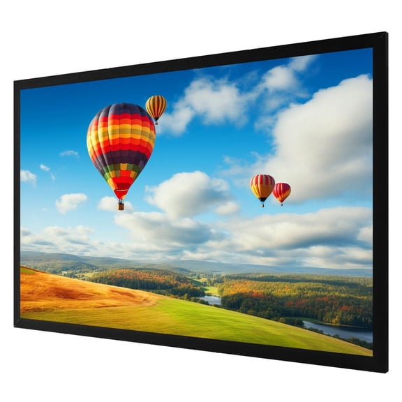 120" 16:9 Projector Screen Fixed Frame 4K HDTV Movie Theater 3D - NM PVC Material, 160 Viewing Angle, Aluminum Alloy Frame
