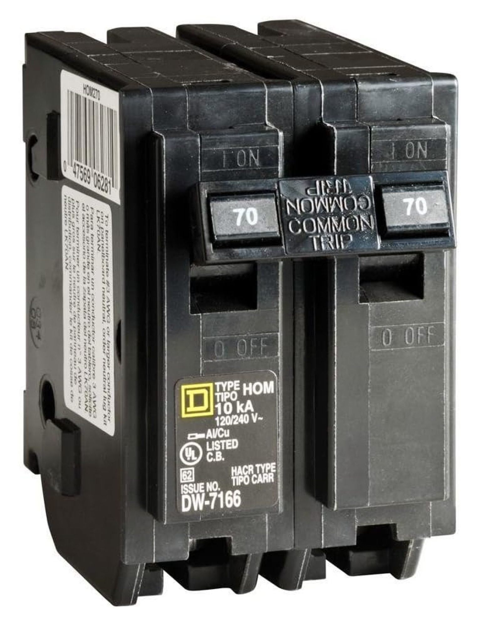 120/240-Volt 70-Amp HOM270 Miniature Circuit Breaker 120/240V 70A