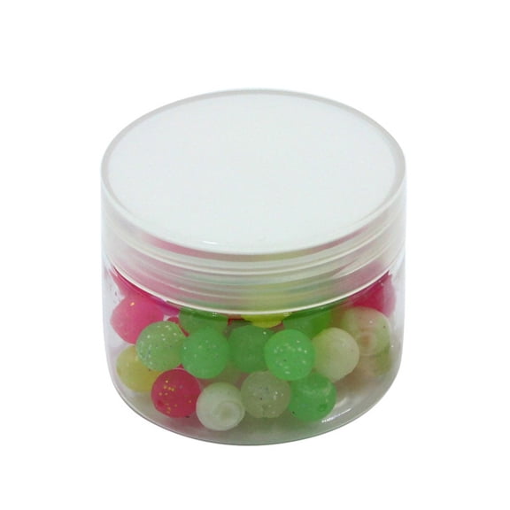 120/60pcs TPR Trout Bait SOFT ROUND SHAPE WITHOUT HOLE Bead Fishing