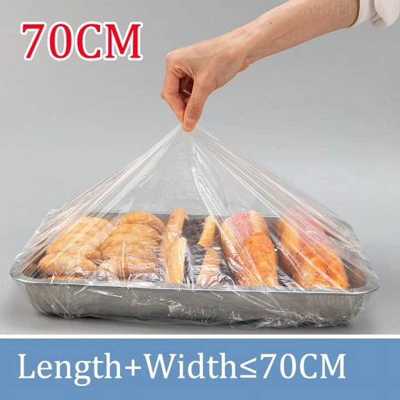 120/70/52CM Disposable Kitchen Accessory Food Cover Storage Bag Saver Dust Food Grade Fresh Lids Elastic Shower Headgear Cover