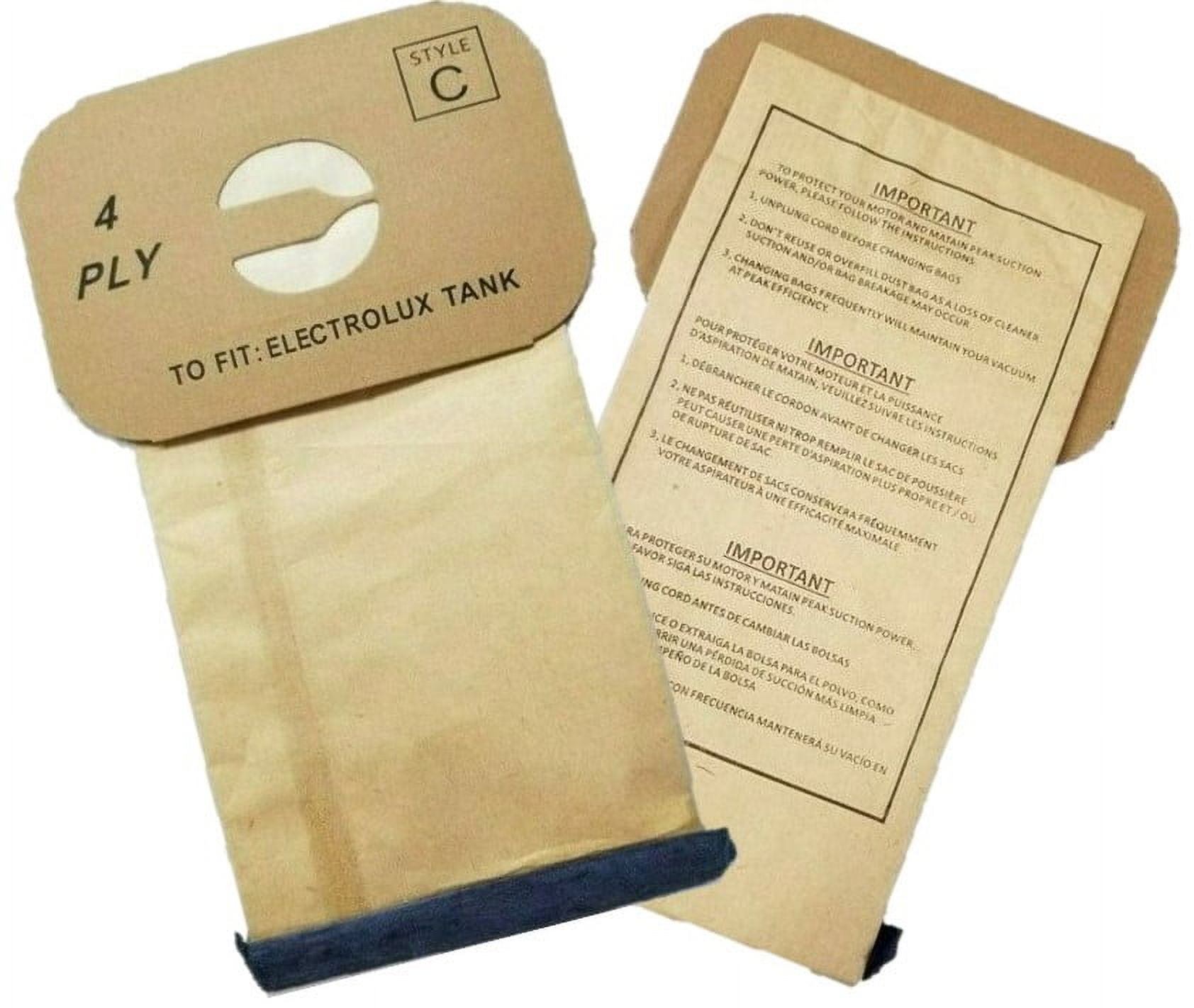 120 Aerus Electrolux Canister Style C Vacuum Cleaner Bags, Made by