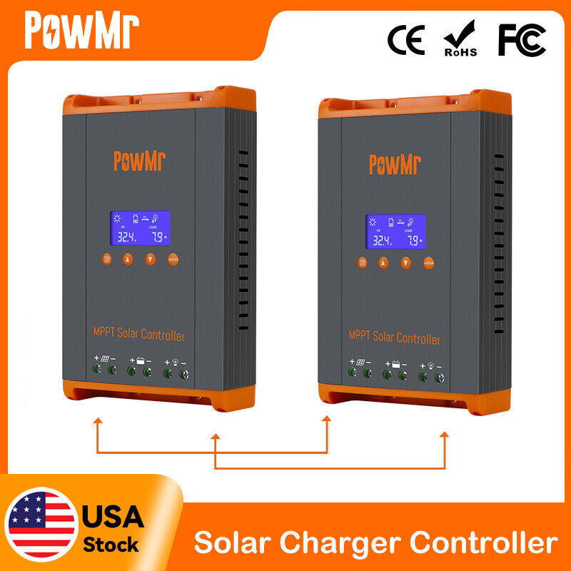 120 Amp MPPT Solar Charge Controller 12V/24V/36V/48V Auto LCD Parallel 12 UNITS